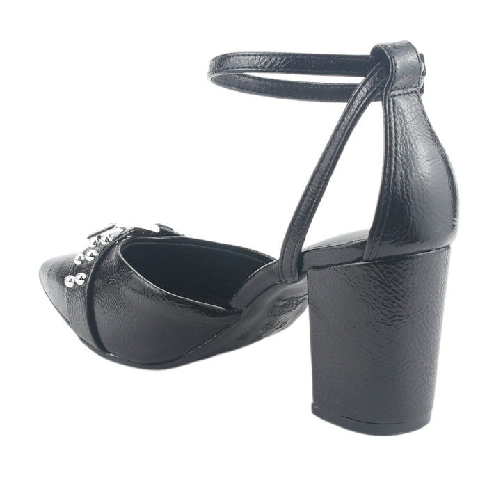 Zapato Via Marte Mujer 028-015-01 Negro Casual Tacones Altos Via Marte