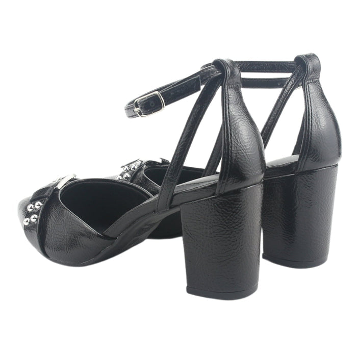 Zapato Via Marte Mujer 028-015-01 Negro Casual Tacones Altos Via Marte
