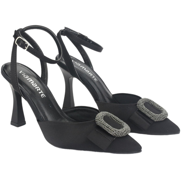Zapato Via Marte Mujer 23-13704 C Preto Casual Zapatos Taco Via Marte